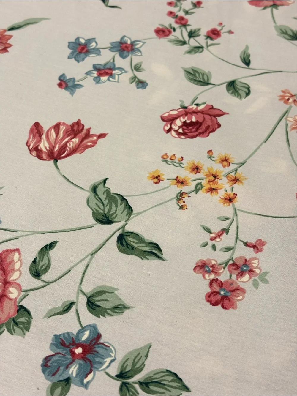 Vint Croscill Floral “Iris” Twin Sheet Set Flat Fitted Pink Tulip Morning Glory